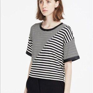 AX Armani Exchange‎ Contrast Stripe Short Sleeve Crop Top XXS